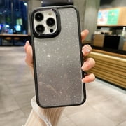 Feishell Glitter Case for iPhone 11 Pro Max, Gradient Sparkle-Shining Hybrid Rugged PC Acrylic + TPU Electroplated Lens Protection Non-Yellowing Slim Lightweight Cover for iPhone 11 Pro Max,Black