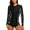 Red, variant on Women's Zipper Long Sleeve Rash Guard Sun Protection Swim Shirts Athletic Workout Running Tops Shirts