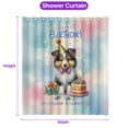 thumbnail image 5 of Happy Birthday Cute Puppy Shetland Sheepdog with Cake Gifts Party Hat Shower Curtain Sheltie Dog Lover Gifts Waterproof Bathroom Bathtub Curtain - 00029, 5 of 5
