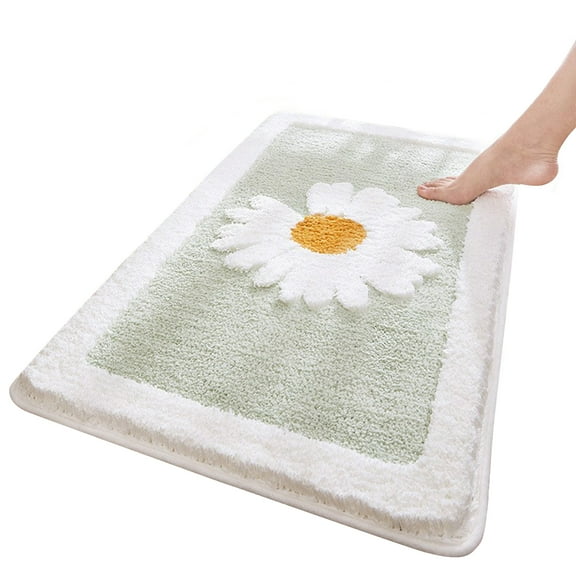 PUMYPOREITY Door Mats for Home, Polyester Door Carpet Machine Washable, Soft Plush Bath Mat, Non-Slip Absorbent Resist Dirt Entrance Rug
