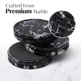 thumbnail image 4 of Elborse Black Marble Coasters Set of 6 Handmade 3.5 inch Round Coasters for Drinks with Holder and Lid, Ideal for Coffee Table Decor & Home Décor, 4 of 7