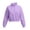 Purple, variant on AKOEE Girls' Crop Sweatshirts Half Zip Plain Pullover Cotton Long Sleeve 5-16Y Sports Casual Loose Fall Tops (9-10 Years, Purple)