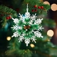 thumbnail image 6 of Cheapark Large Powdered Snowflake Christmas Ornaments - Hanging Window Decor For Tree Festive Holiday Season Ambiance, 6 of 6
