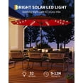 thumbnail image 6 of COZONY 9 ft Patio Umbrella with 32 Solar LED Lights & Tilt Crank, Outdoor Market Umbrella for Pool, Deck, Backyard, Waterproof & UV-Resistant, 6 of 14