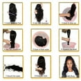 thumbnail image 4 of LHWEN Long Curly Hair Wig Lace Inner Net Wig Air Bangs Long Curly Hair Water Ripple Wig Headgear Beauty Salon Straight Hair Fun Lace Wavy Curls Braided Hair Synthetic Hair bohon Perfect, 4 of 4
