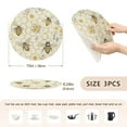 thumbnail image 2 of WOBOGO Honeycomb with Bees Pattern Coil Placemats 3pcs Resistant Hot Pads Mat for Table Counter Cooking Potholder 15in, 2 of 6