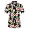 thumbnail image 3 of SSLR Men Hawaiian Shirt + Shorts Suits Casual Short Sleeve Button Down Beach Shirt Sets, 3 of 7