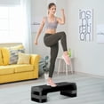 thumbnail image 2 of ZenSports 27" Adjustable Workout Aerobic Stepper PP Non-Slip Exercise Platform Home Gym Cardio Fitness W/4 Risers, Gray, 2 of 9