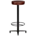 thumbnail image 3 of Conjunto de 2 Bancos de Barra estilo Industrial vidaXL con Asiento de Cuero, 3 of 7