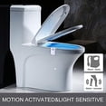 thumbnail image 3 of 4-Pack 16-Color Changing LED Toilet Night Light, Motion Sensor, Sturdy Design, Soft PVC Shade, Bathroom Toilet Bowl Light, Ideal Gifts for Fathers & Teen Boys, 3 of 6