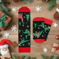 thumbnail image 5 of Funny Christmas Socks for Men Women Teens Boys - Dinosaur Secret Santa Gifts Novelty Fun Crew Funky Cute Crazy Dinosaur Socks Christmas Funny Stocking Stuffers, 5 of 7