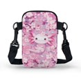thumbnail image 2 of Chririnla Cherry Blossom Axolotl Crossbody Bag, Adjustable Shoulder Strap Cell Phone Purse Polyester Lightweight Cell Phone Purse Wallet for Shop Running, 2 of 7