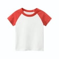thumbnail image 2 of HuaAngel 6 Pack Short Sleeve T-Shirts for Kids Multicolor Basic Summer Undershirts Sizes 2-7T, 2 of 8