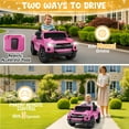 thumbnail image 5 of UBesGoo 12V Licensed Chevrolet Colorado Electric Ride on Car Toy for Toddler Kid w/ Remote Control, LED Lights, Pink, 5 of 10