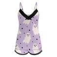 thumbnail image 4 of CONFREE Halloween Women Pajamas Sets Sleeveless Pumpkin Ghost Sleepwear Tops Shorts Hallowmas Pjs for Women Cozy Nightwear, 4 of 5