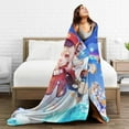 thumbnail image 5 of Genshin Impact Bed Blanket Air Conditioner Quilt Ultra Soft Flannel Blanket All Season Fuzzy Blanket Reversible Fluffy Plush Blanket 40"X30", 5 of 8