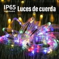thumbnail image 4 of Manguera de Luz Led para Exterior, Luces Solares 12M 120 LED 8 Modos para Exterior Funciona con Energía Solar, Tubo de Luz de PVC Impermeable IP65 para Navidad, Fiesta, Piscina (, 4 of 5