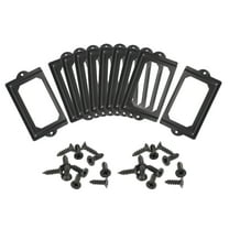 Metal Label Holders, 124x70mm 10Pack File Name Card Tag Label Frame, Black