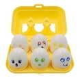 thumbnail image 2 of 6 Unids Huevos Juguete Preescolar Aprendizaje Juguete Reconocimiento de Color Clasificación Squeak Juguete Huevos de Pollo Juguetes Huevos de Hugo Huevos a juego de colores, 2 of 10