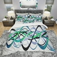 thumbnail image 2 of Designart 'Green and Silver Helix' Modern & Contemporary Duvet Cover Set, 2 of 4