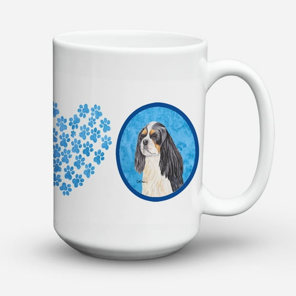 Carolines Treasures SC9120BU-CM15 Blue Cavalier Spaniel Coffee Mug 15 oz 15 ounce multicolor