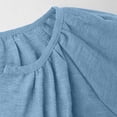 thumbnail image 6 of Luvrsol Short Sleeve Tops for Women Plus Size V-neck Linen Top with Gathered Neckline Tunic Tops Loose Fit Dressy, S-2XL, 6 of 8