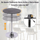 thumbnail image 5 of Mesa de Bar Redonda Rotación Negro, con base plateada, Altura Ajustable HOMEMAKE FURNITURE  Moderno, 5 of 7