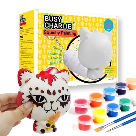 Busy Charlie Ice Cream & Cat Squishy Maker, Art Kits for Kids Ages 6 