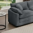 thumbnail image 5 of Modern Grey Corduroy 2-Seater Sofa Set with 8 Cushion Upholstery and Deep Seat Recliner, 5 of 19