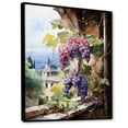 thumbnail image 2 of Designart "violet Green Grapes Vineyards" Farmhouse Floater Framed Wall Decor, 2 of 7