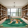 thumbnail image 2 of ODIKA 3'x5' Machine Washable Non-Slip Area Rug, Oriental Orange High Traffic Rug with Pad, Orange, 1020053, 2 of 8