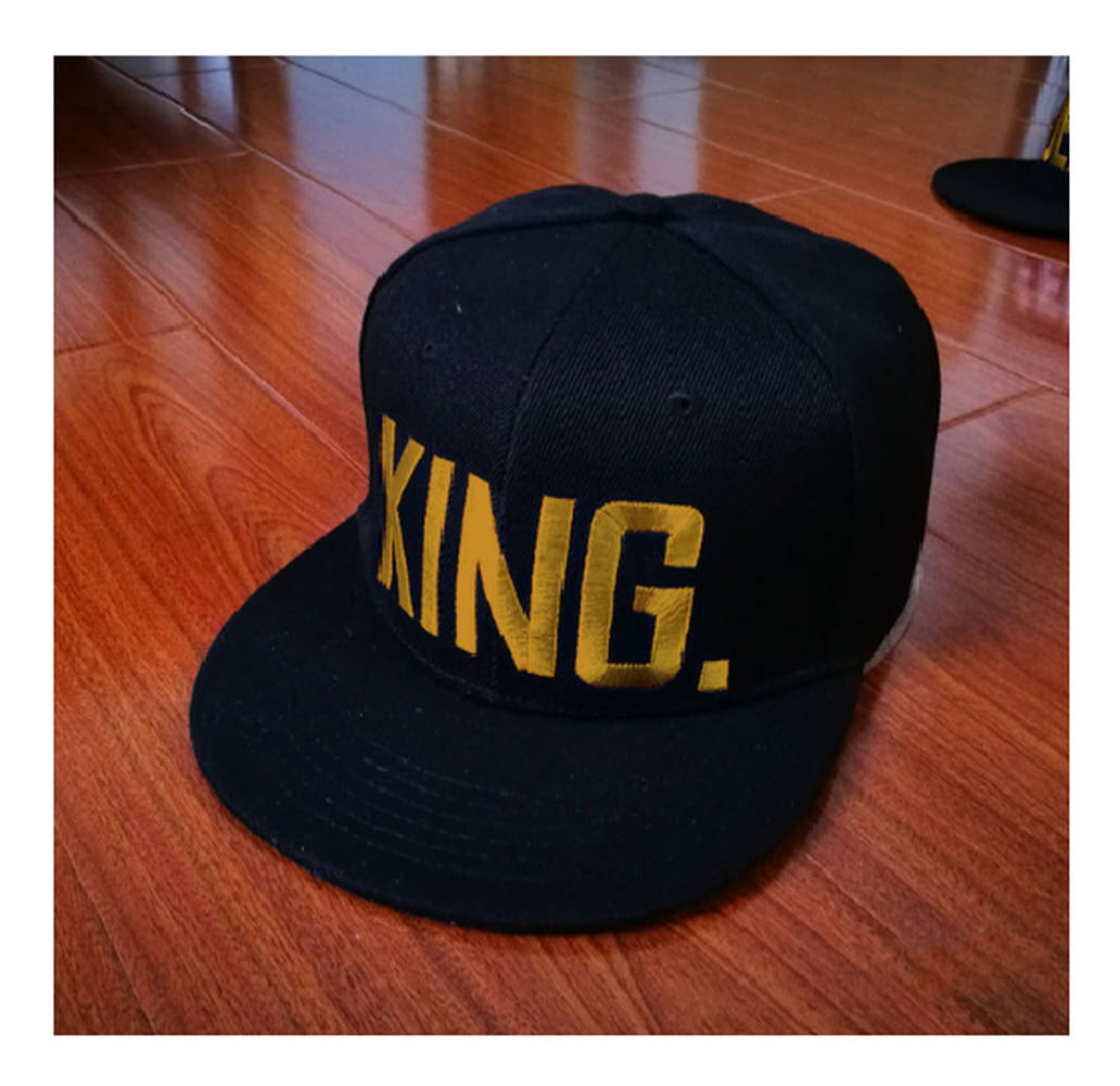 Unisex KING QUEEN Embroidered Lover Baseball Hat Outdoor Hip Hop Snapback Cap 