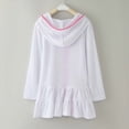 thumbnail image 6 of Girls Swim Cover Up Toddler Swimsuit Coverup Hooded Zip-Up Beach Bathing Suit Robe Cover-ups for Kids Girls, 6 of 6