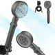 thumbnail image 4 of Juego de ducha de mano de alta presión | Cabezal de ducha tipo lluvia con 8 modos de rociado y manguera de acero inoxidable de 78 pulgadas con soportes ajustables | Mejora de baño para baja presión, 4 of 8