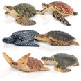 thumbnail image 3 of Toymany 6PCS Realistic Sea Turtle Figurines, Plastic Ocean Sea Animals Figures Set Includes of Turtles, Educational Toy Cake Toppers Christmas Birthday Gift for Kids Toddlers, 3 of 9