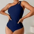 thumbnail image 2 of Tsesme One Shoulder Swimsuit Women One Piece Full Cup Bathing Suit Modest adjustable Straps Swimwear, 2 of 9