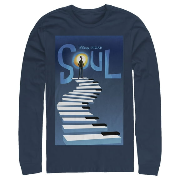 Men's Soul Official Poster  Long Sleeve Shirt Navy Blue X Large