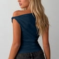 thumbnail image 6 of FengLS Womens One-Shoulder Tops 2026 Fashion Fitted Crop Tops Twisted Knot Sleeveless Tank Tops for Party & Streetwear, 6 of 6