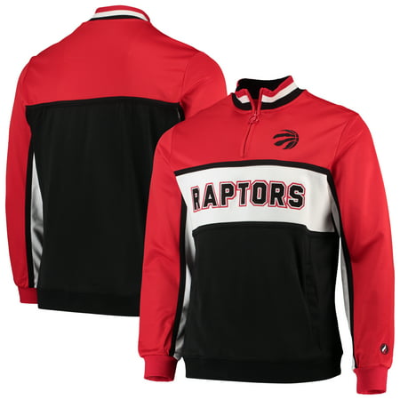 Toronto Raptors Interlock Quarter-Zip Jacket - Red/Black