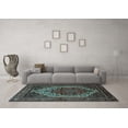 thumbnail image 3 of Ahgly Company Indoor Square Persian Light Blue Traditional Area Rugs, 8' Square, 3 of 4
