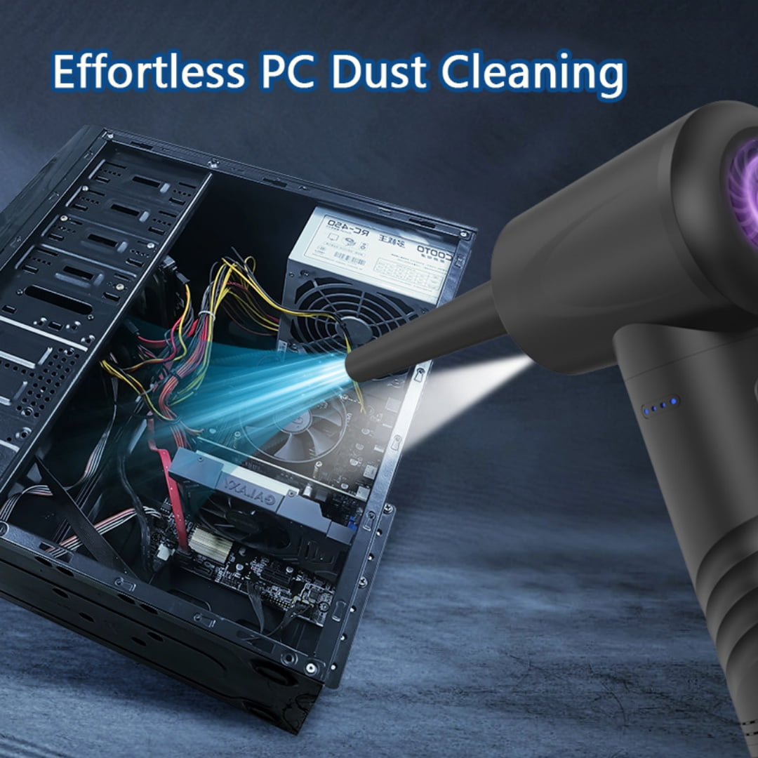 Cordless 3-Speed Electric Air Duster, 90W Powerful with Multi-Nozzles,Rechargeable for Car Detailing,PC Cleaning, Home Dust Removal&Outdoor Inflation