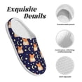 thumbnail image 5 of Lsque Corgi Lying With Moons And Stars Pattern Womens Comfort Cotton on Scuff With Memory Foam and Anti-skid Sole Slipper-37/38, 5 of 7