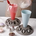 thumbnail image 3 of Btomtd Piping Bag Holder with 8 Nozzle Slots, Plastic Organizer Baking Tip for Cake Decorating Tips and Icing Tools, Red, 3 of 6