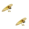 thumbnail image 3 of Sonducket Reemplazo para placa de conector de guitarra eléctrica 6,35mm 1/4 Panel de enchufe de conector de Audio en forma de barco oro 2piezas Sonducket CBP001560, 3 of 5