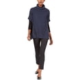 thumbnail image 1 of Anne Klein Poncho à Franges pour Femmes, Bleu, G/TG, 1 of 3
