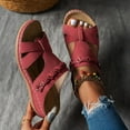 thumbnail image 3 of Mepaouo Orthopedic Wedge Sandals for Women Summer Dressy Boho Casual Flats Comfortable Beach Shoes, 3 of 5