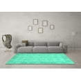 thumbnail image 3 of Ahgly Company Machine Washable Indoor Rectangle Oriental Turquoise Blue Modern Area Rugs, 8' x 10', 3 of 4