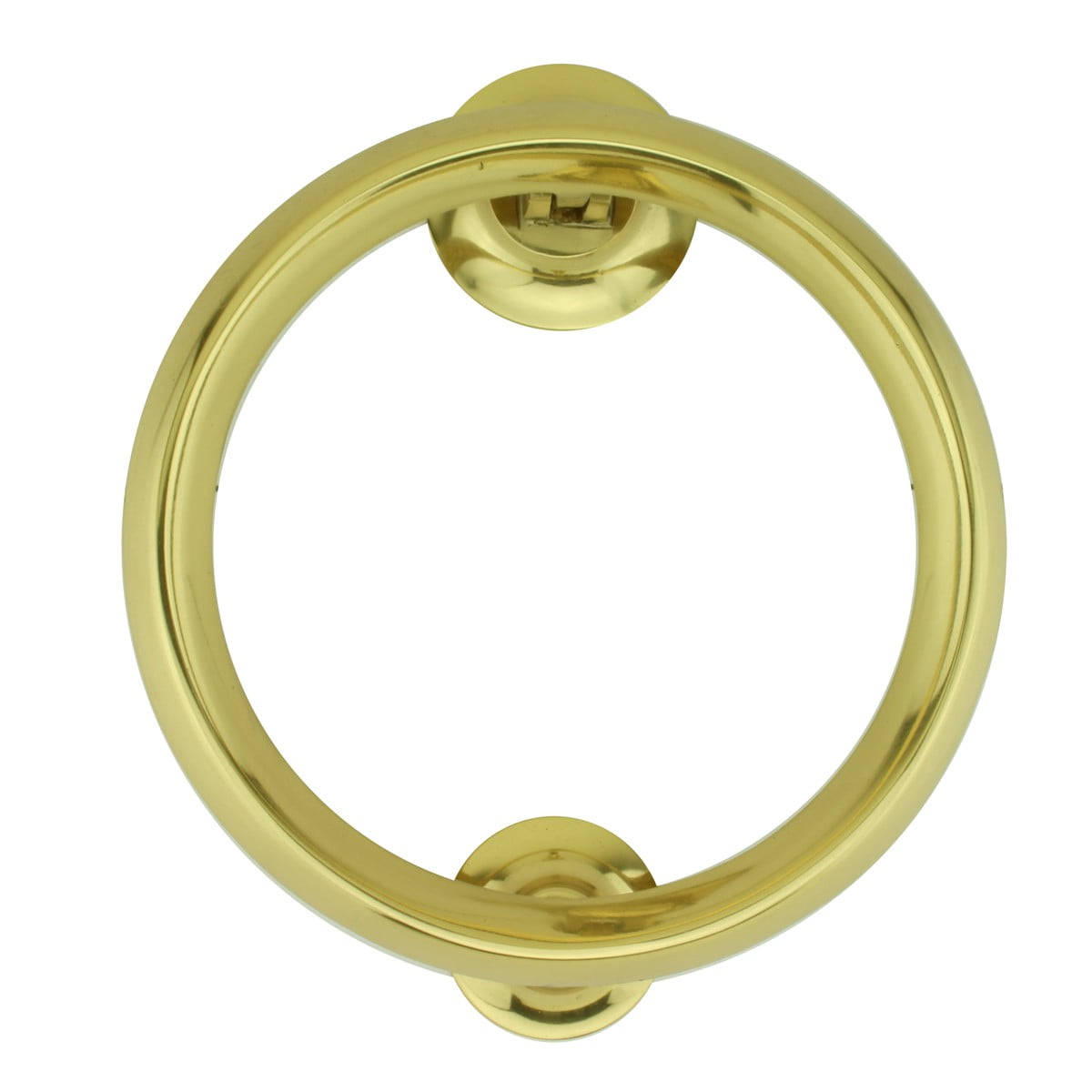 Beveled Circle Shaped Brass Ring Door Knocker 5 inch