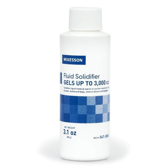 McKesson Fluid Solidifier - Gels up to 3000 cc - Screw Cap Bottle, 3.1 oz, 1 Count, 75 Packs, 75 Total