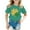 Or, variante sur T-Shirt à Manches Courtes Col Rond Imprimé St Pat pour Filles Haut Décontracté Mignon Tissu Doux Confortable Tenue de Vacances